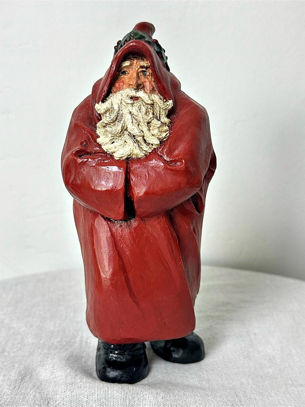 P. De La Ronde Handmade Clay Santa Claus Vintage 1988 Rare Excellent Condition